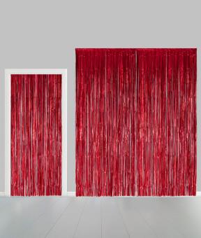 Rideau de porte en feuille métallique, ignifuge:100 x 240 cm, rouge 