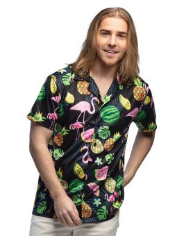 Hawaii Shirt Swinging Flamingo:bunt 