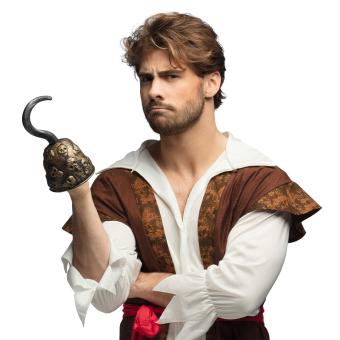 Piratenhaken Skulls:19 x 10 cm, bronze 