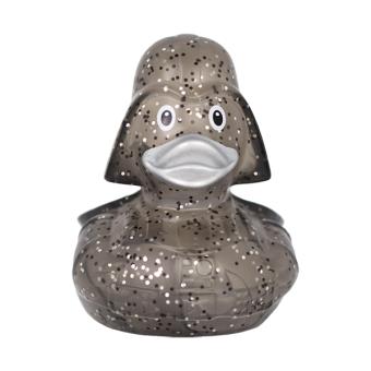 Badeente Glitzer Black Star 