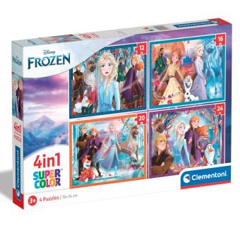 Puzzle Frozen 4in1:19 x 14 cm 