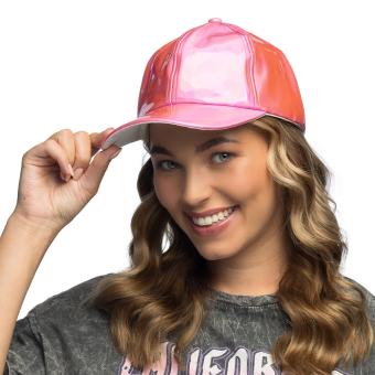 Holografische Mütze (verstellbar):rosa 