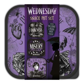 Wednesday Lunch Boxes 3 in 1 Snack Pots:11,5 x 11,5 x 5,5 cm 