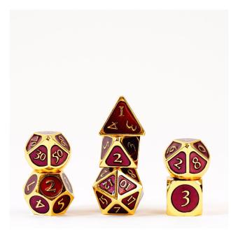 FanRoll pack dés Gold with Purple Enamel 