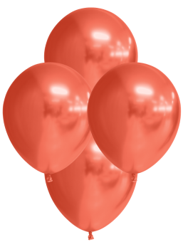 Ballons en latex miroir:10 pièce, 30 cm, rouge 