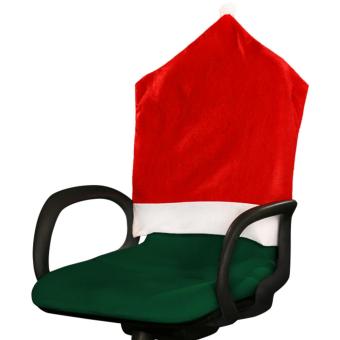 Santa Chair Cover as Christmas Hat: Festive Chair Decoration:46 x 60 cm, red/white 