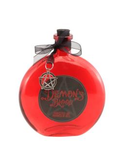 Glasflasche „Demons Blood“:12.5 x 3.5 x 15 cm, rot 