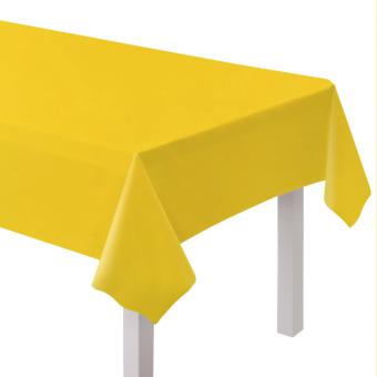 Nappe de fête en papier:137 x 274 cm, jaune 