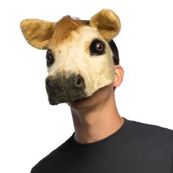 Masque peluche Cheval:beige 