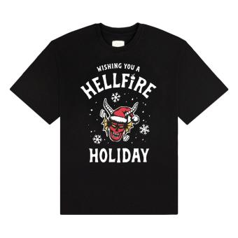 Stranger Things T-Shirt Wishing You A Hellfire Holiday (L) 