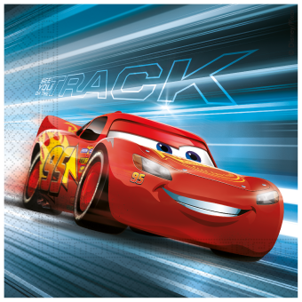 Disney Cars Servietten: Kindergeburtstag Tischdeko:20 Stück, 33 x 33 cm, blau/rot 