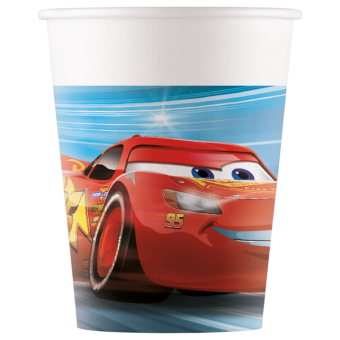 Disney Cars Partybecher: Kindergeburtstag Tischdeko:8 Stück, 200 ml, mehrfarbig 