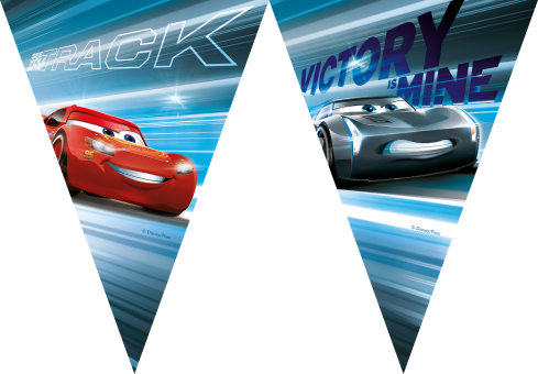 Disney Cars Wimpel Girlande: Kindergeburtstag Partydeko:230 cm, mehrfarbig 