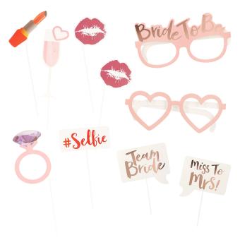 Foto-Requisiten Set Bride to be:mehrfarbig 