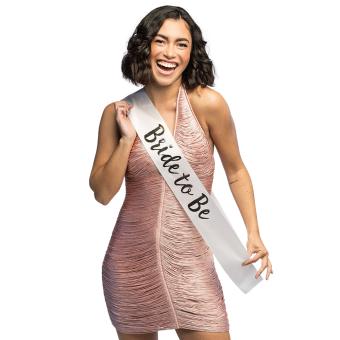 Sash Bride to be:white 