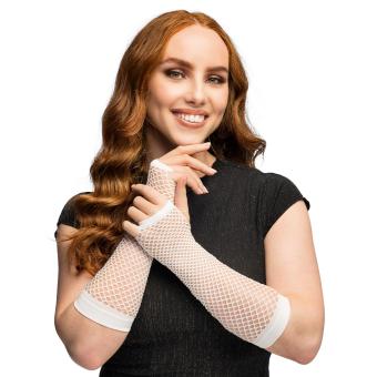 Gloves Mesh long:white 