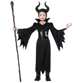 Costume Evil queen:black 128-140 cm