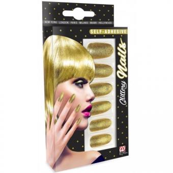 Glitter fingernails:or/gold 