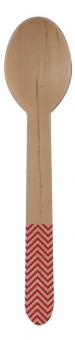 Holzlöffel Chevron Red: kompostierbar:8 Stück, 16cm, natur 