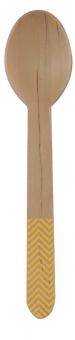 Holzlöffel Chevron Yellow: kompostierbar:8 Stück, 16cm, natur 