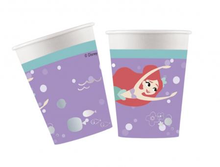 Arielle little mermaid party cups:8 Item, 200ml, multicolored 