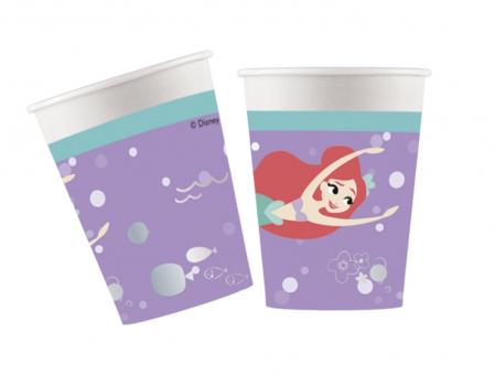 Arielle Little Mermaid Partybecher:8 Stück, 200ml, mehrfarbig 