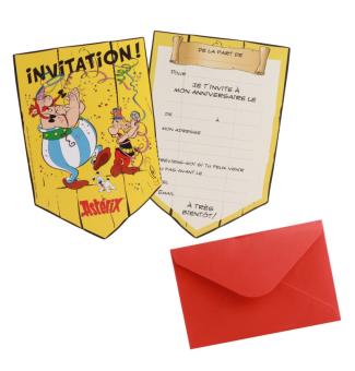 Cartes d’invitation Astérix & Obélix – en français:8 pièce, 10 x 14.8 cm, color 