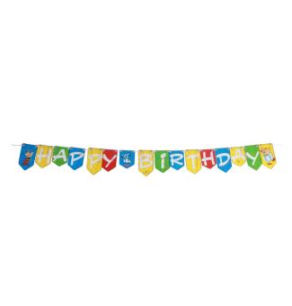Asterix & Obelix Happy Birthday Girlande - Geburtstagsdeko Kindergeburtstag:200 x 19 cm, bunt 
