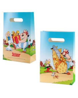 Asterix & Obelix gift bags: Children’s birthday party supplies:4 Item, 15 x 23 cm, colorful 