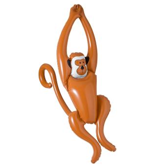 Inflatable monkey:90 cm, brown 
