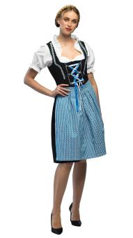Dirndl Oktoberfest Wisn Fest: dress, top, apron:blue 
