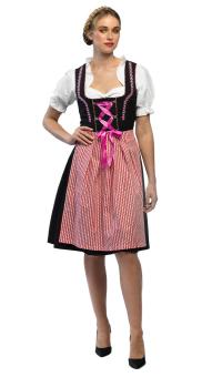 Costume tyrolien Oktoberfest  : robe, haut, tablier:rose 
