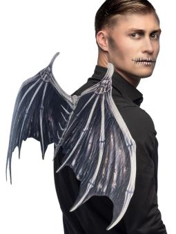 Ailes de chauve-souris Wisteria?: Accessoires de costume pour vampires et démons:87 x 47 cm, noir/gris 