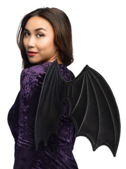 Ailes Chauves-souris Lyra: Accessoire de costume:61 x 37 cm, noir 