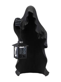 Schwarzer Geist mit Laterne:20 cm x 18 cm x 40 cm, schwarz 