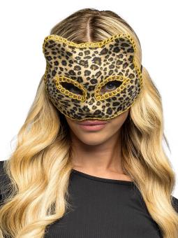 Masque yeux guépard : Masque animal pour fête costumée:multicolore 