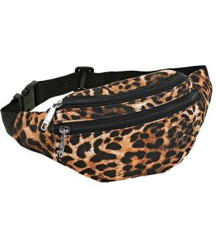 Fanny pack with leopard print:multicolored 
