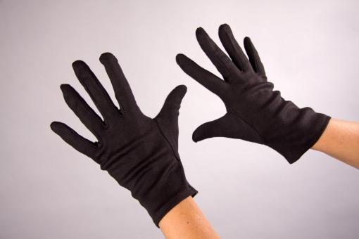 Herrenhandschuhe (Baumwolle):schwarz L