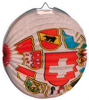 Lampion Suisse Cantons: Décoration du 1er août:25 cm, multicolore 