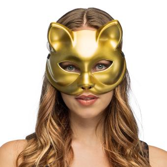 Katzen Halbmaske Kitty:gold 