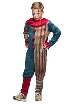Kinderkostüm Evil Clown – Gruseliger Vintage-Clownlook für Halloween & Fasnacht 