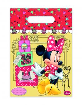 Minnie Mouse Gift bags:6 Item, 16 x 23 cm, colorful 