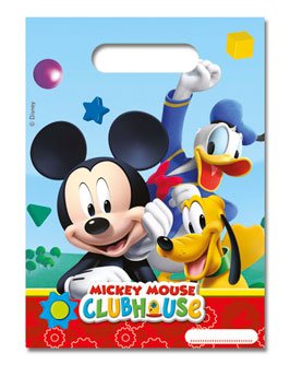 Mickey Mouse Sacs cadeaux:6 pièce, 16,5 cm x 23 cm, coloré 