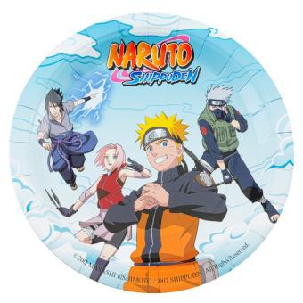 Naruto Partyteller: Kindergeburtstag Tischdekoration:8 Stück, 23 cm 