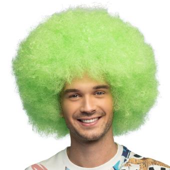 Perruque Sugar néon UV: Déguisement rétro pour fête & carnaval:vert 