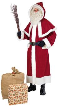 Weihnachtsmann Kostüm: Samichlauskostüm mit Pellerine und Gürtel:rot 