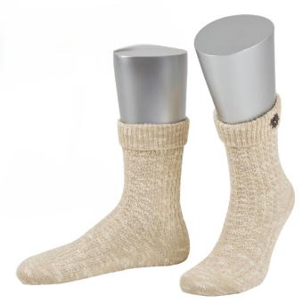 Chaussettes traditionnelles avec edelweiss métal – mixte, confort & style:beige 