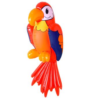 Piraten: Papagei aufblasbar:60cm, bunt 