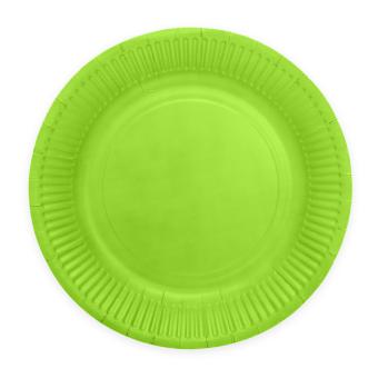 Partyteller rund, Karton:8 Stück, 23 cm, grün 
