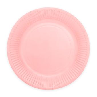Partyteller rund, Karton:8 Stück, 23 cm, rosa 